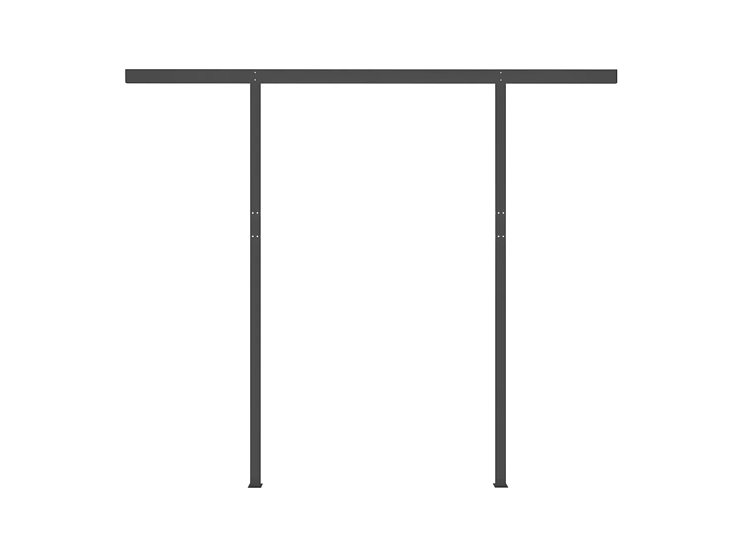 Toldo retráctil automático y palos 3x2,5 Antracita