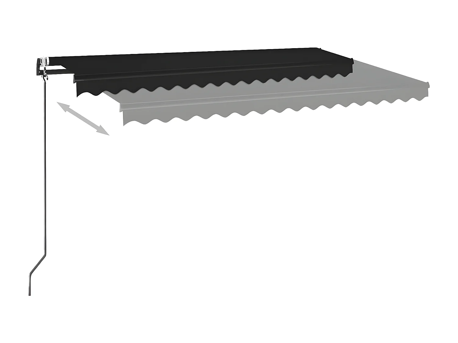 Sensor de vento automático para toldo e LED 400x350 Antracite