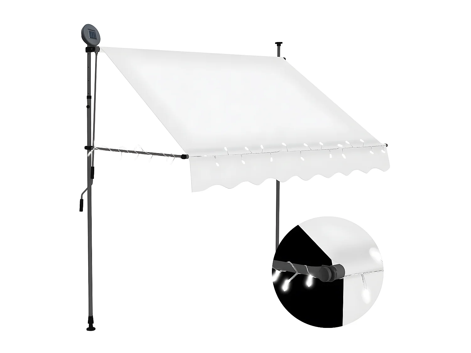 Auventanuel rétractable avec LED 200 Crème