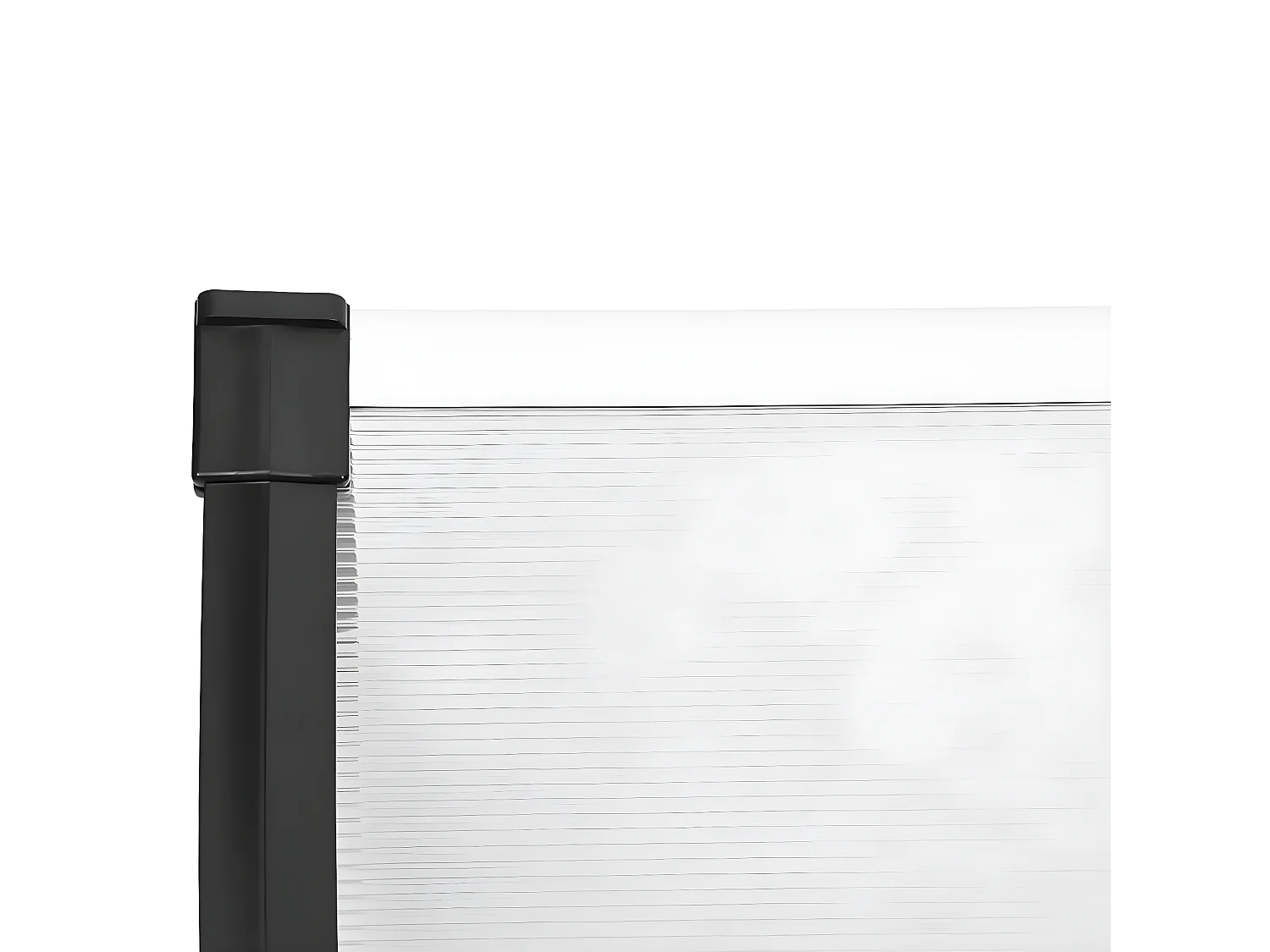 Deurluifel Zwart en transparant 122x90 Polycarbonaat