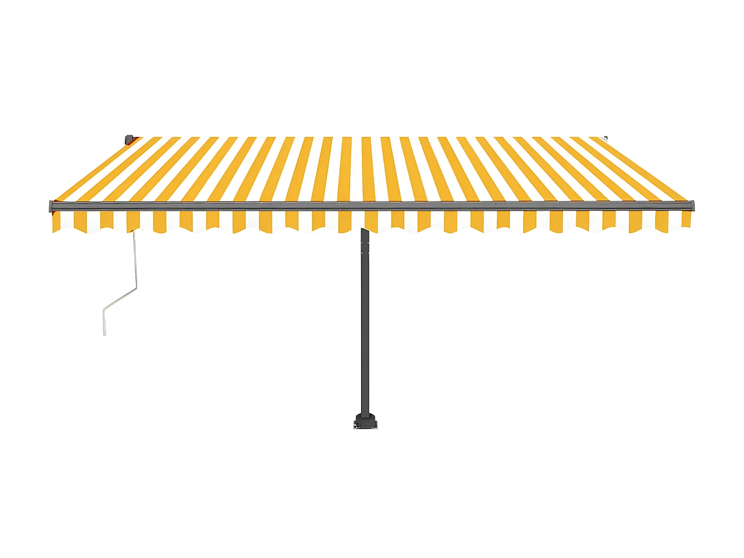 Automatische luifel windsensor/LED 450x300cm Geel en wit