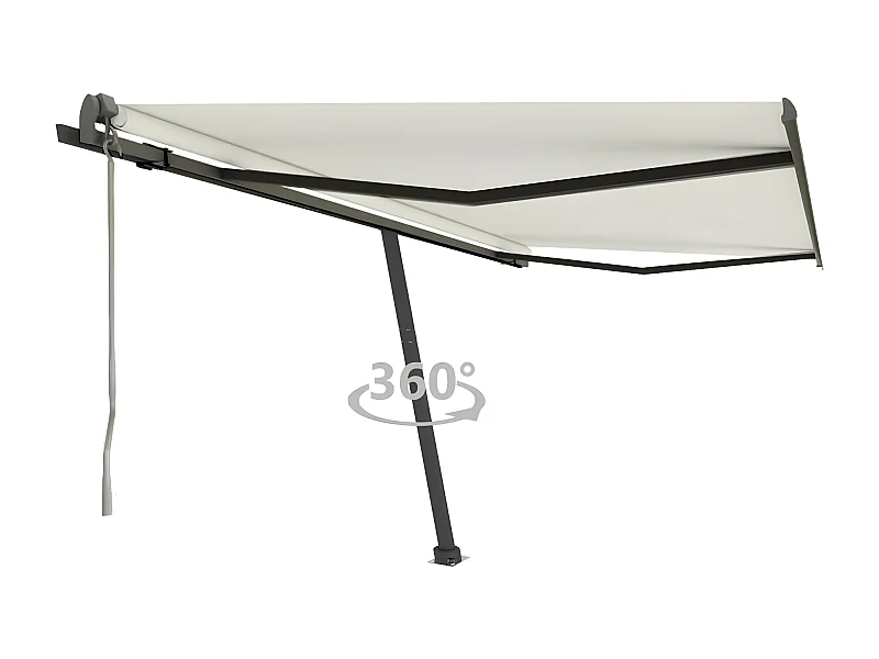 Auvent automatique sur pied 400x350 Crème