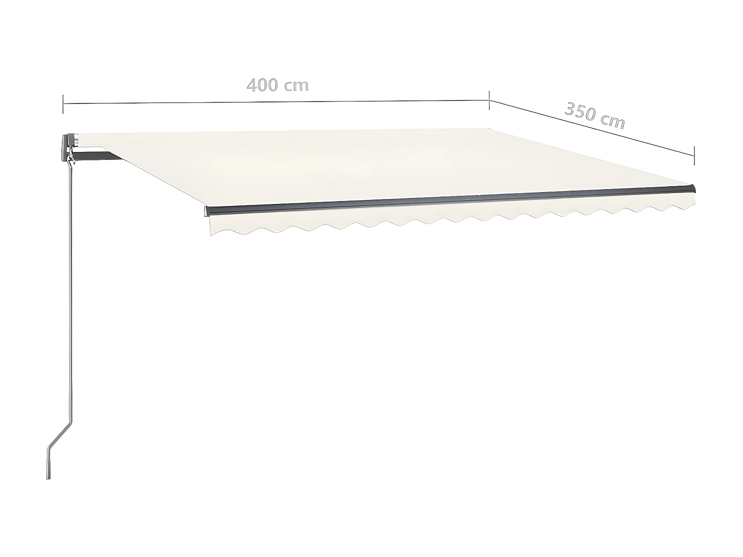 Auvent automatique sur pied 400x350 Crème
