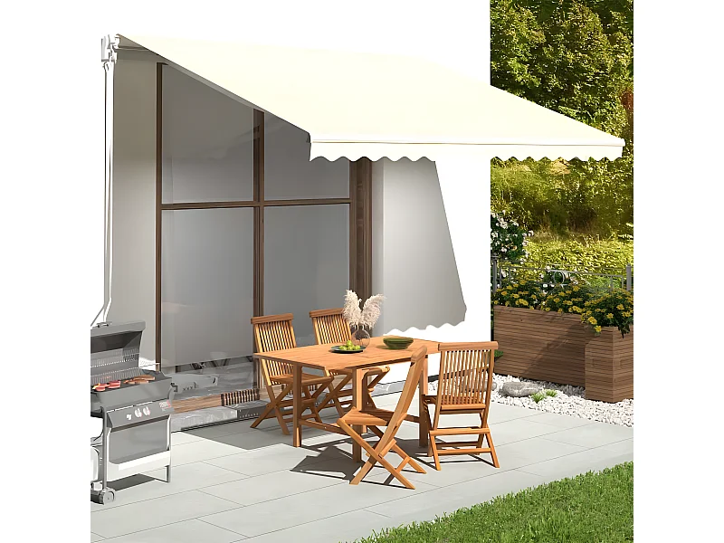 Tissu de remplacement pour auvent Crème 4x3,5