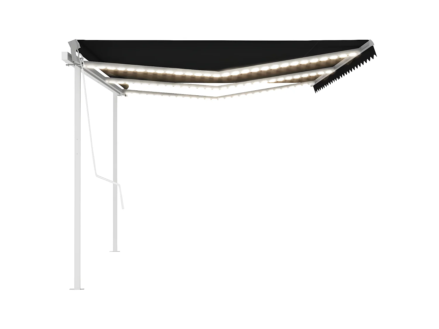 Automatisch zonnescherm en windsensor en LED 6x3,5 Antraciet