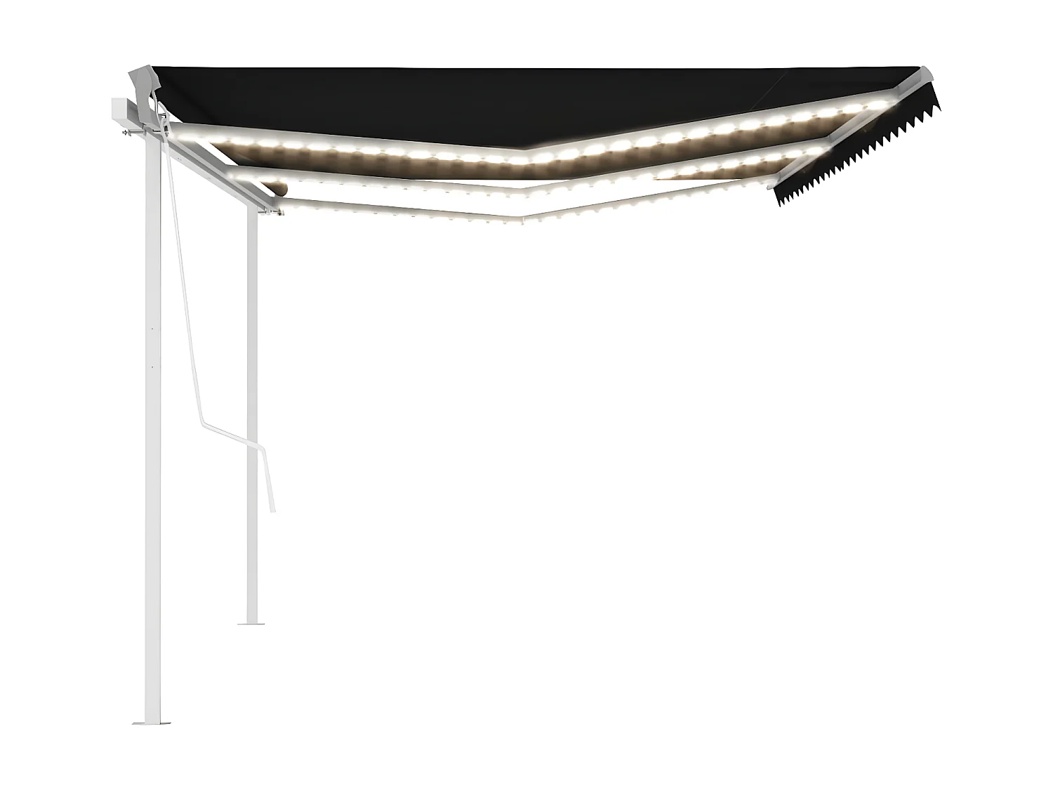 Automatisch zonnescherm en windsensor en LED 6x3,5 Antraciet