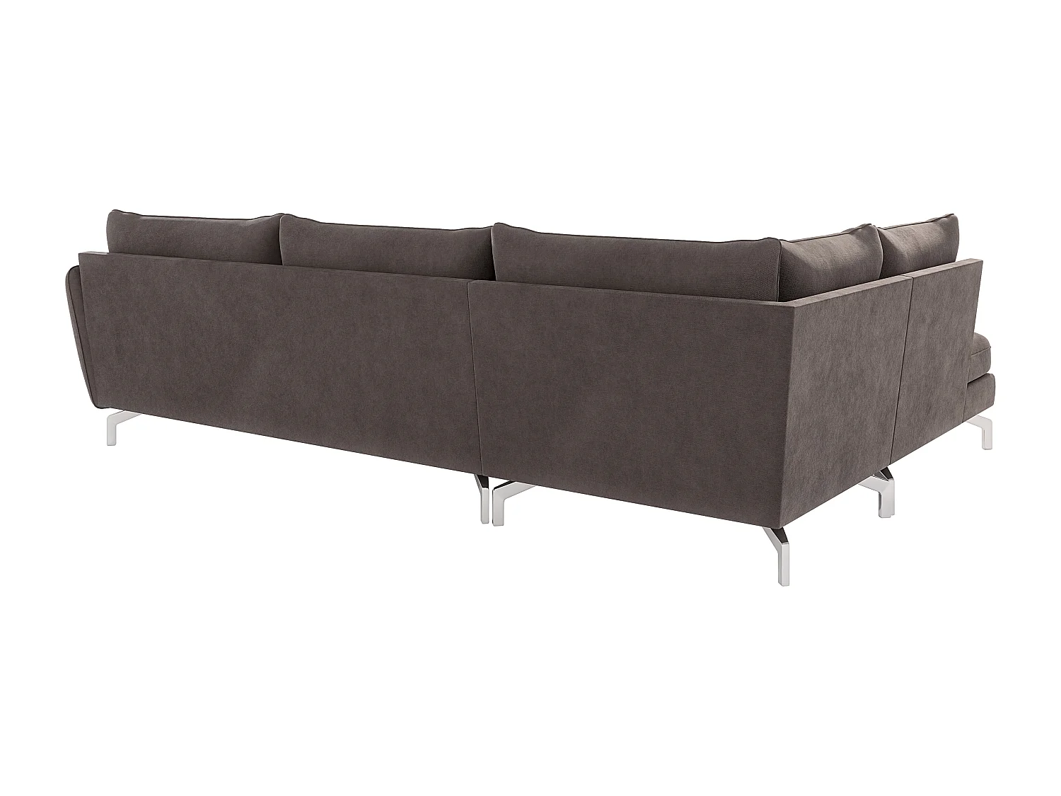Modernes Ecksofa Zoe mit Silber Füßen