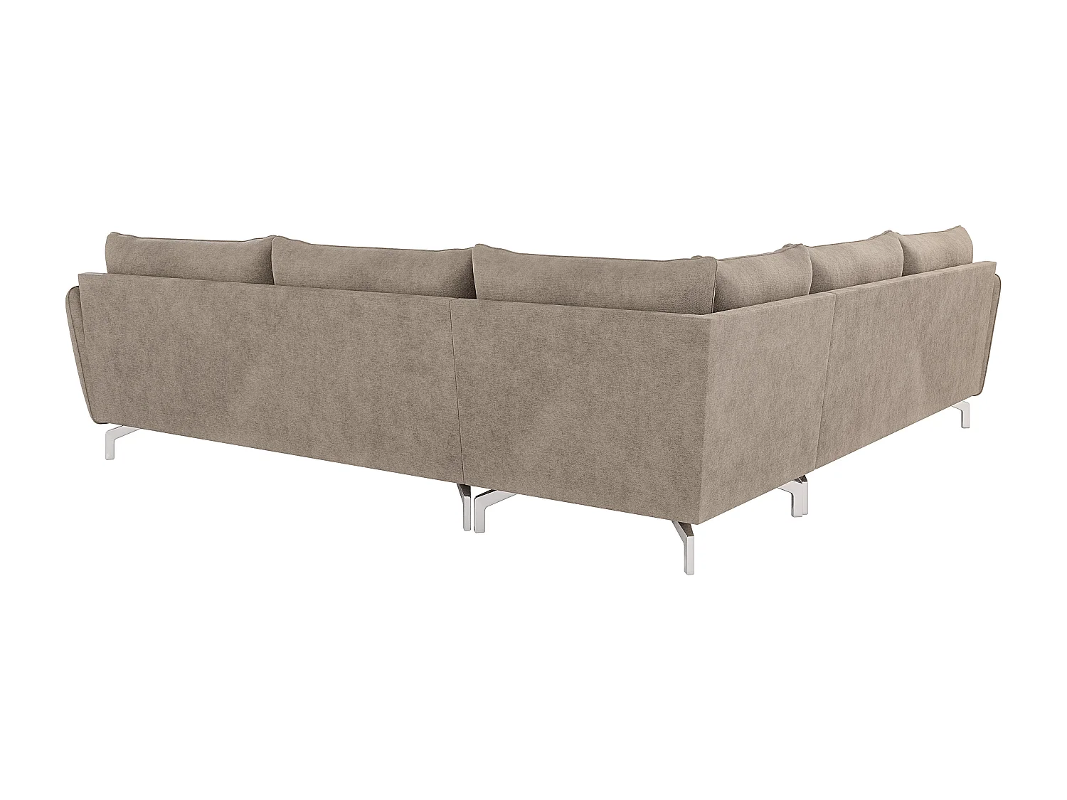 Modernes Ecksofa Zoe mit Silber Füßen