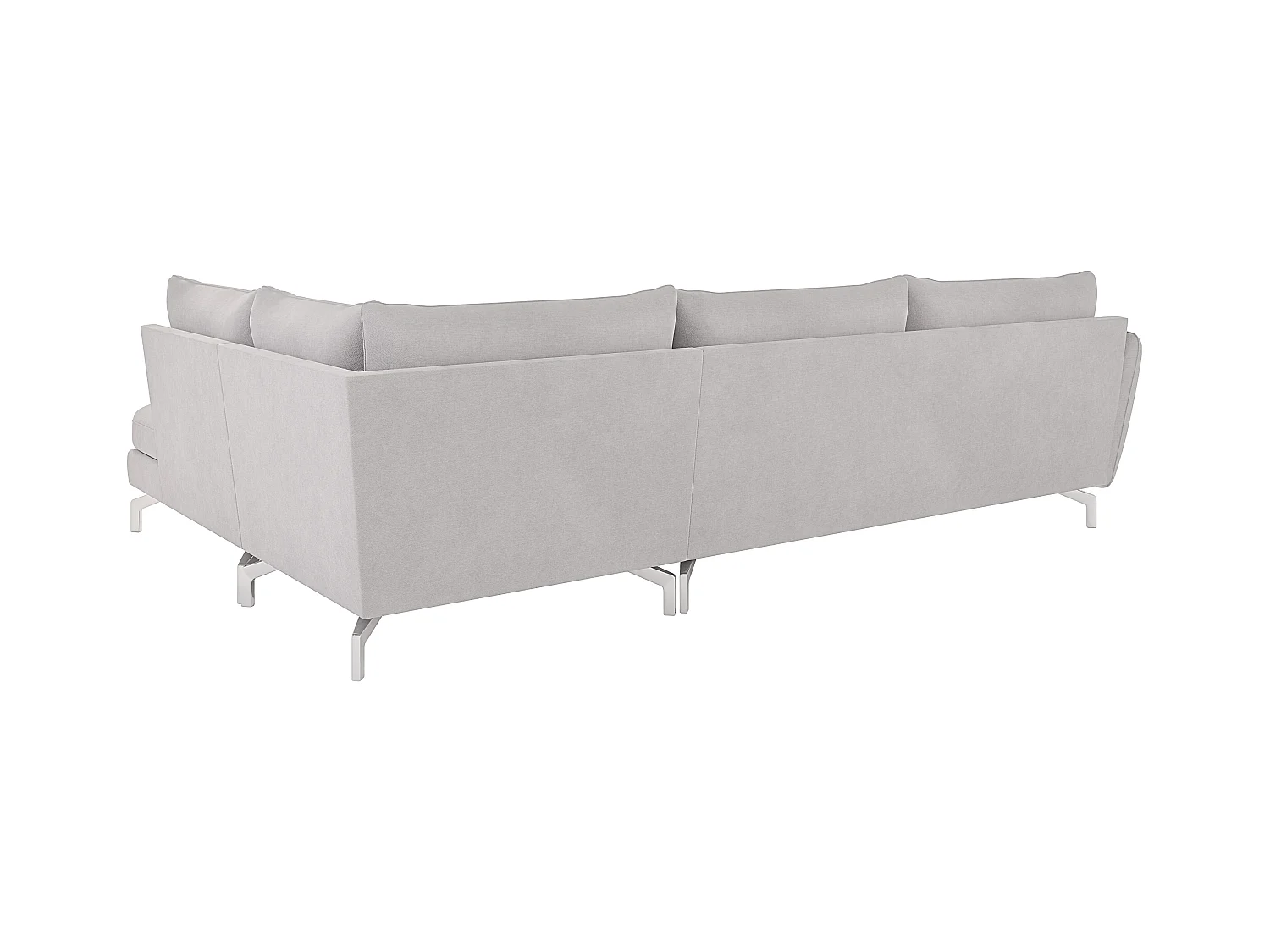 Modernes Ecksofa Zoe mit Silber Füßen