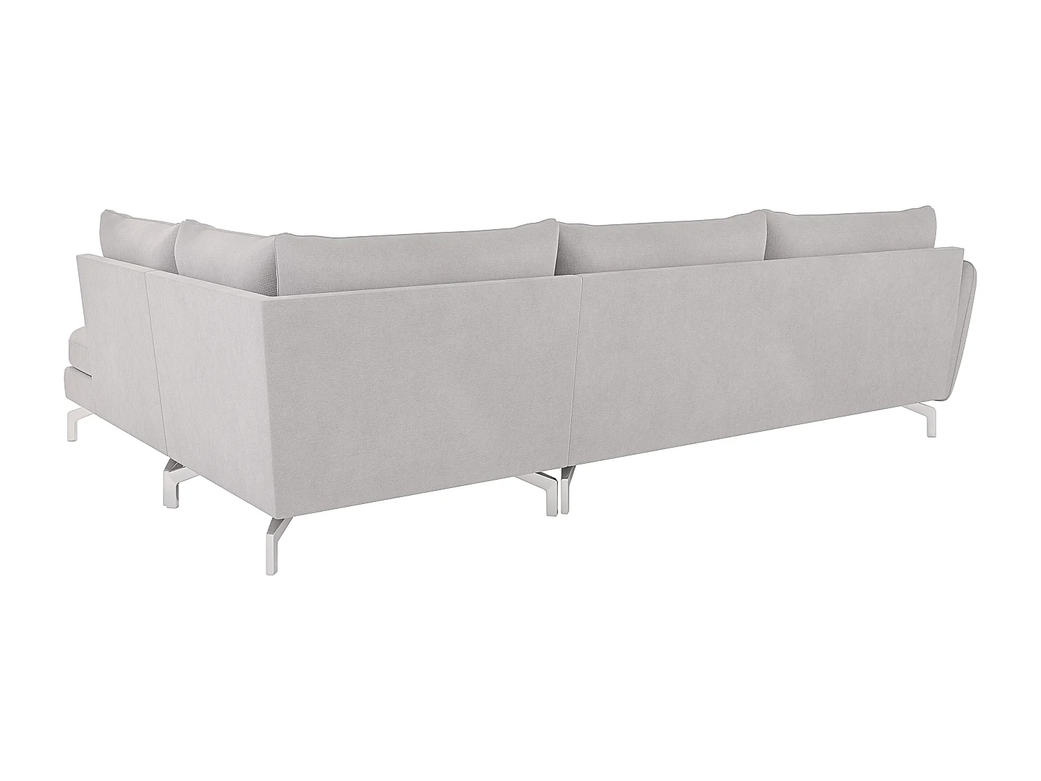 Modernes Ecksofa Zoe mit Silber Füßen