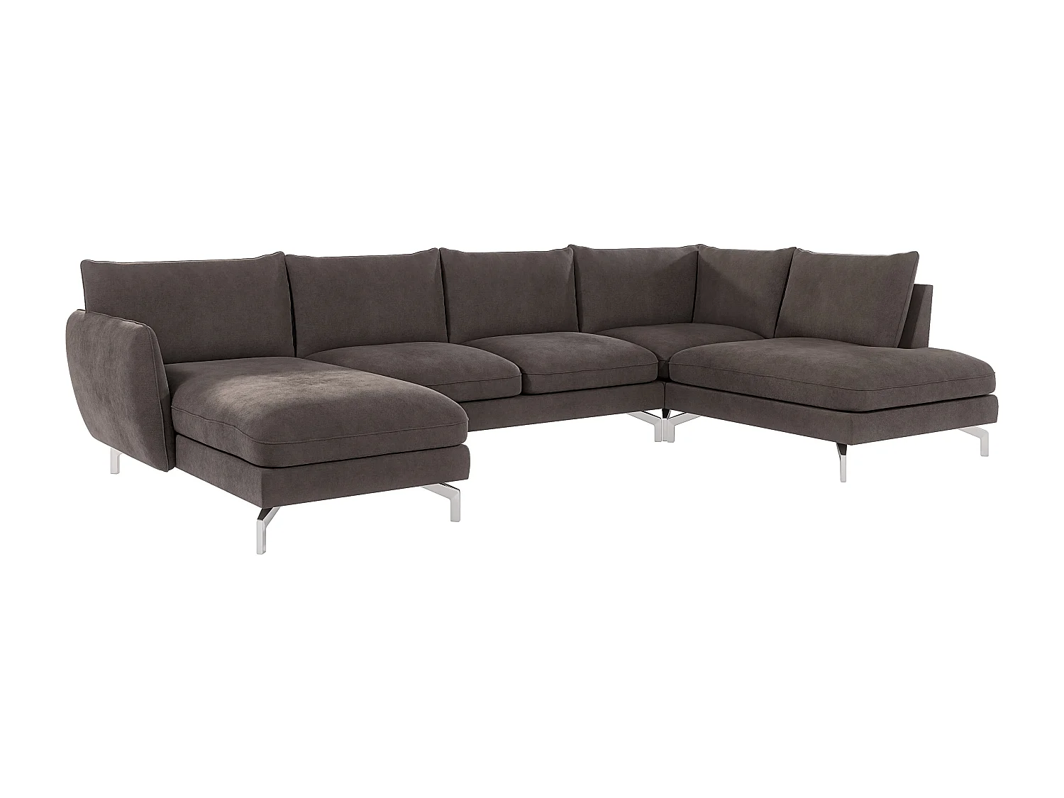 Zoe Wohnlandschaft mit Silber Füßen