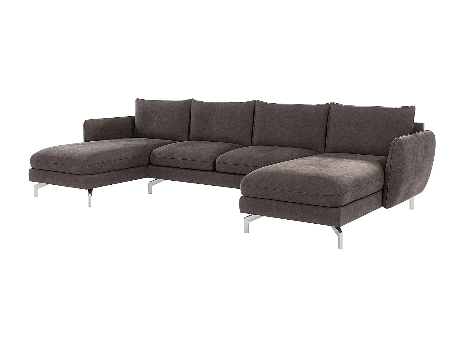 Zoe Wohnlandschaft mit Silber Füßen