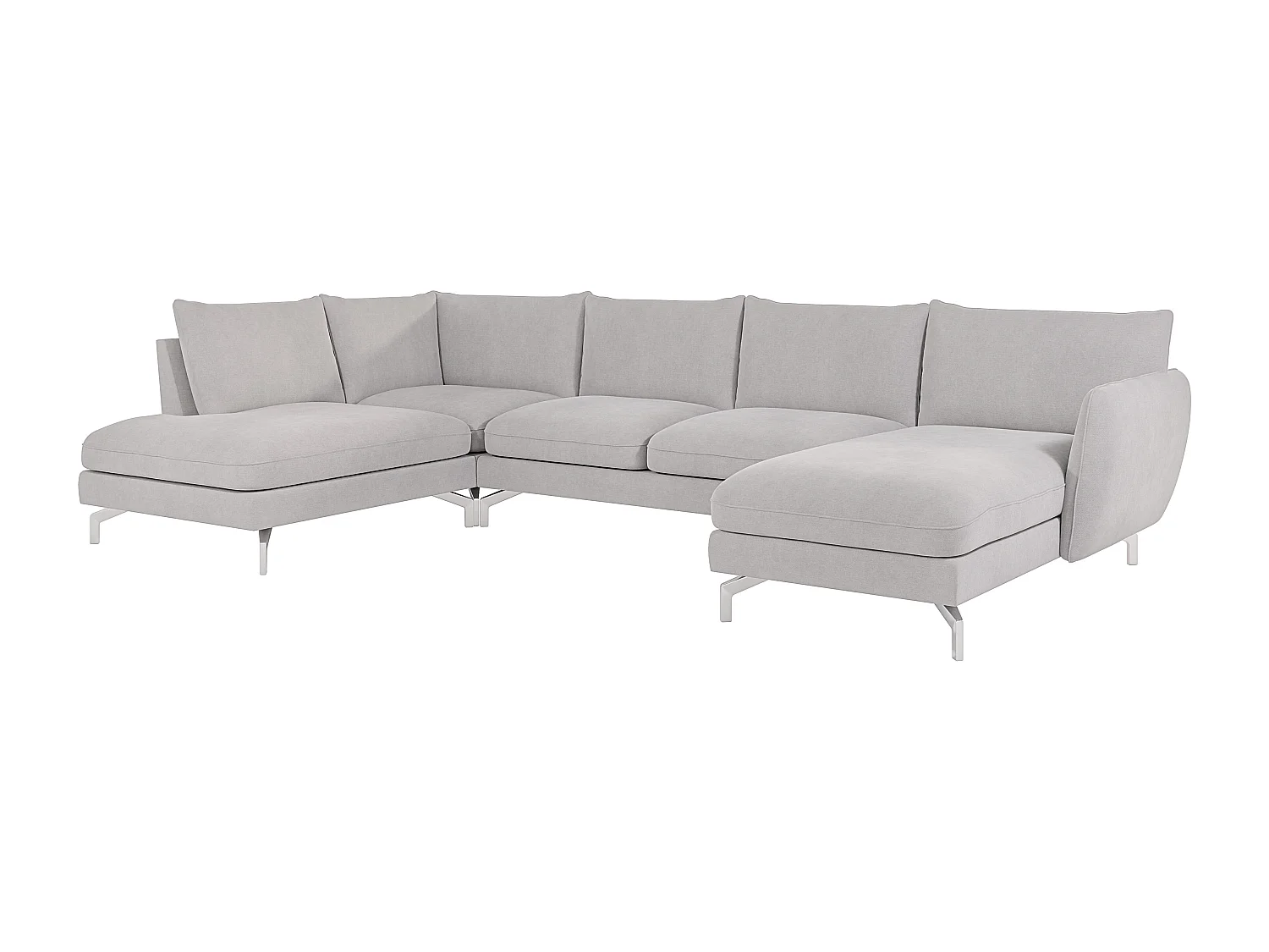 Zoe Wohnlandschaft mit Silber Füßen