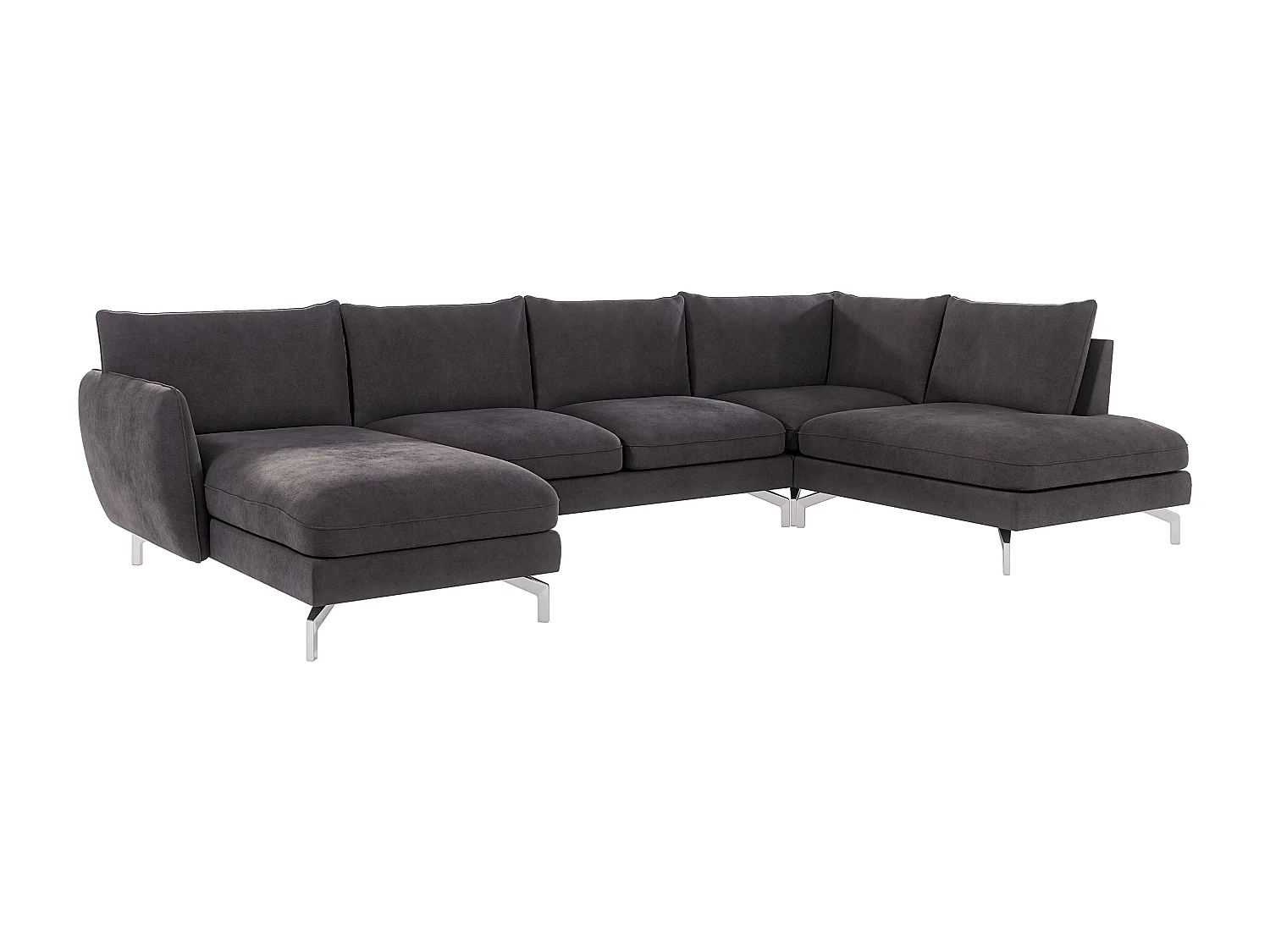 Zoe Wohnlandschaft mit Silber Füßen