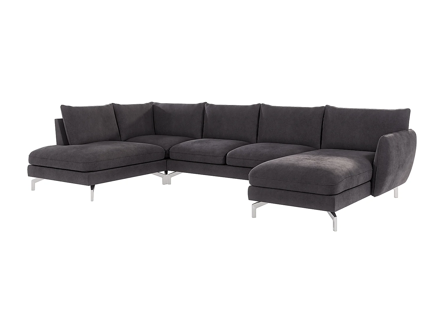 Zoe Wohnlandschaft mit Silber Füßen