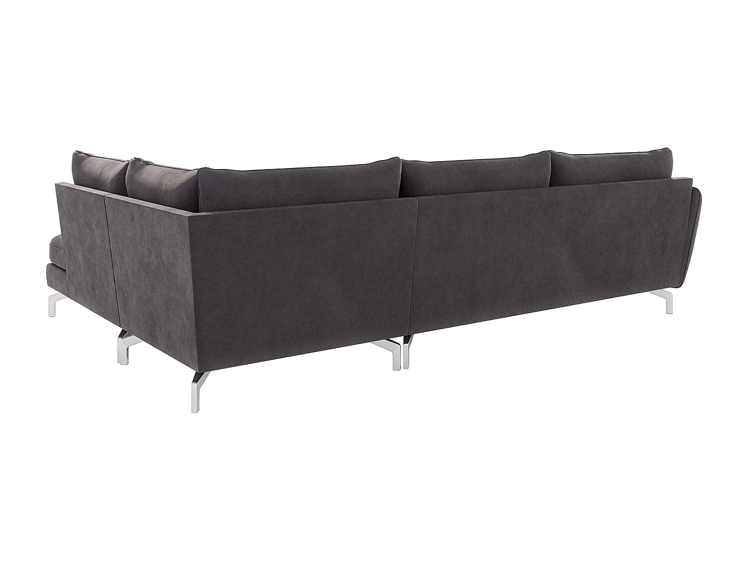 Modernes Ecksofa Zoe mit Silber Füßen