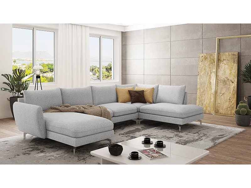 Zoe Wohnlandschaft mit Silber Füßen