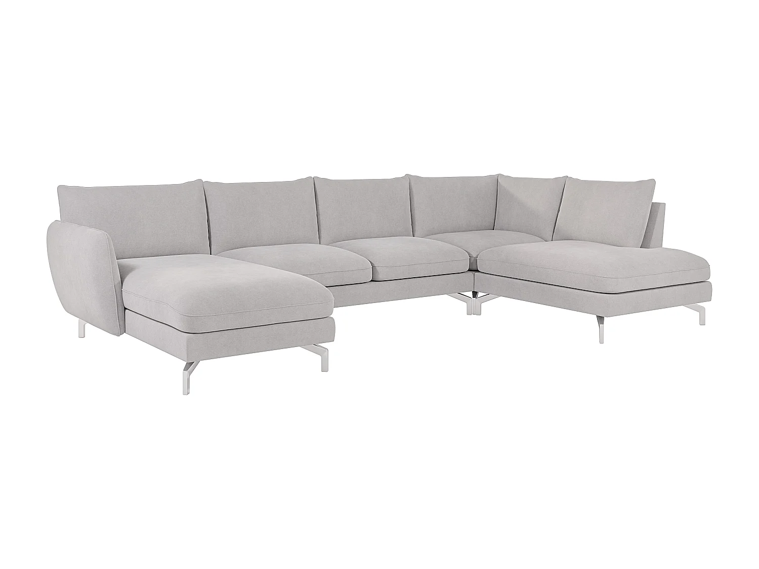 Zoe Wohnlandschaft mit Silber Füßen