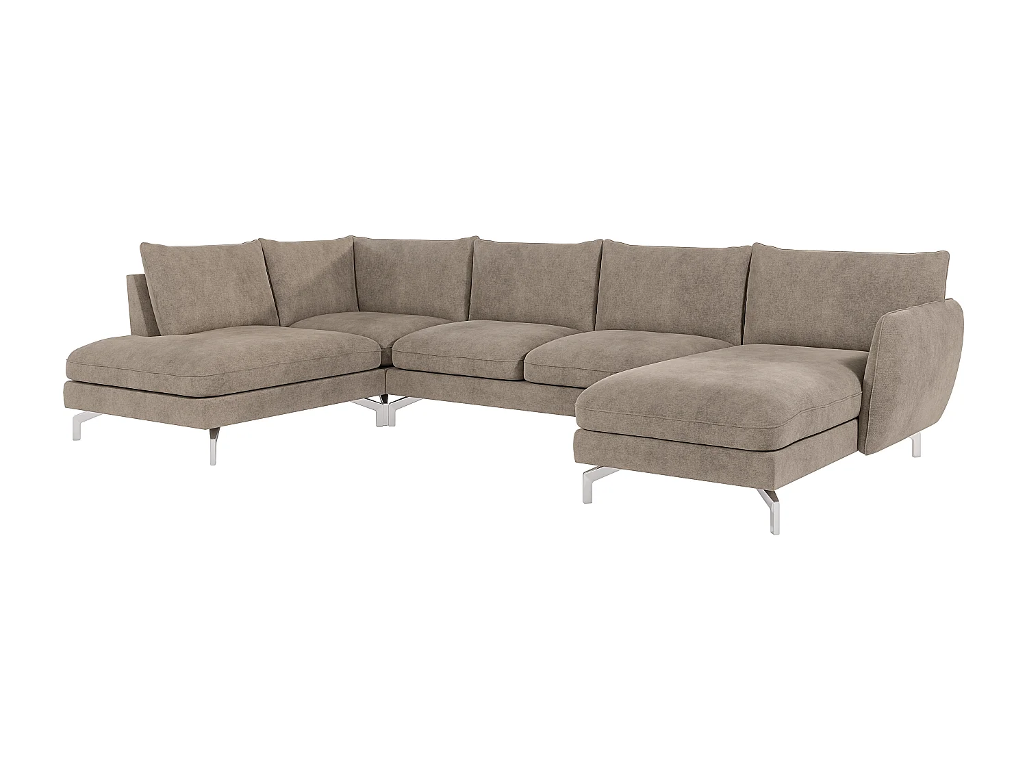 Zoe Wohnlandschaft mit Silber Füßen