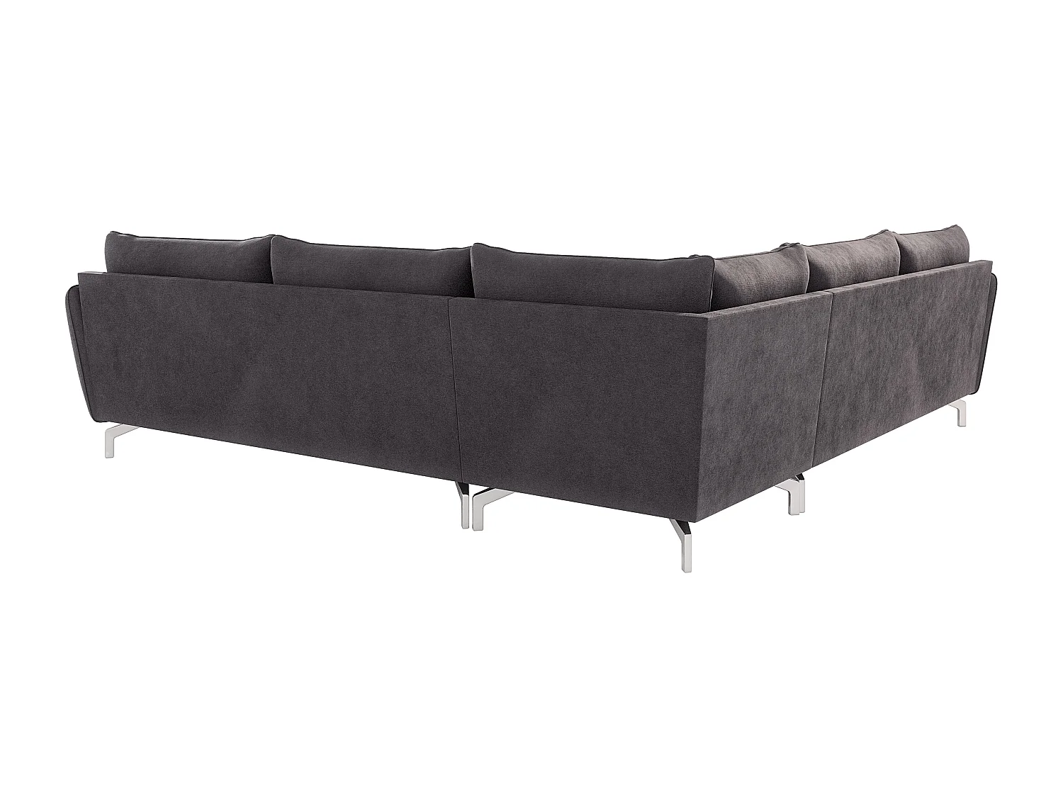 Modernes Ecksofa Zoe mit Silber Füßen