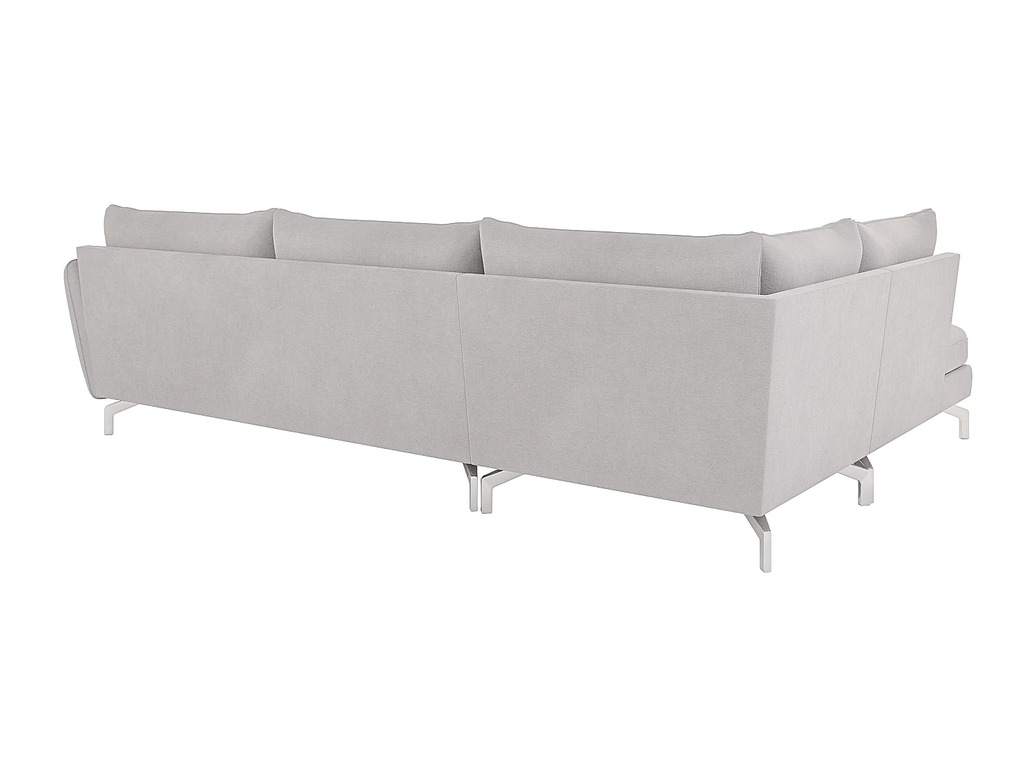 Modernes Ecksofa Zoe mit Silber Füßen