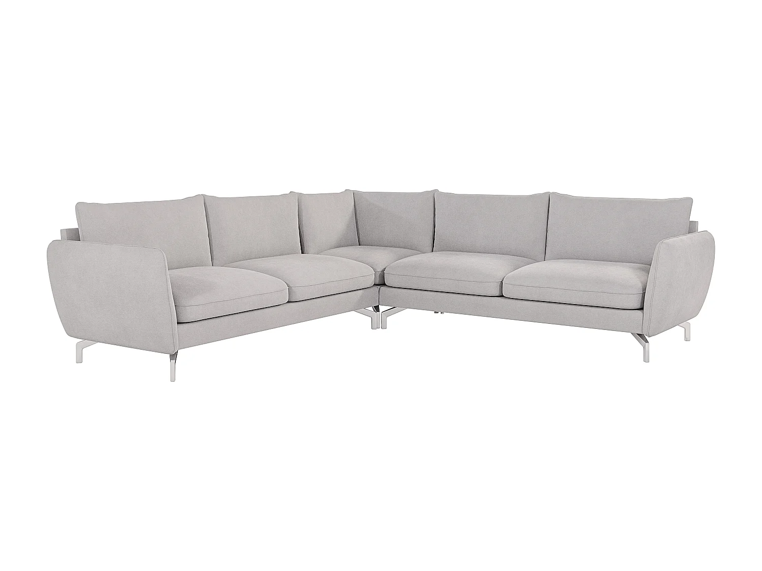 Modernes Ecksofa Zoe mit Silber Füßen