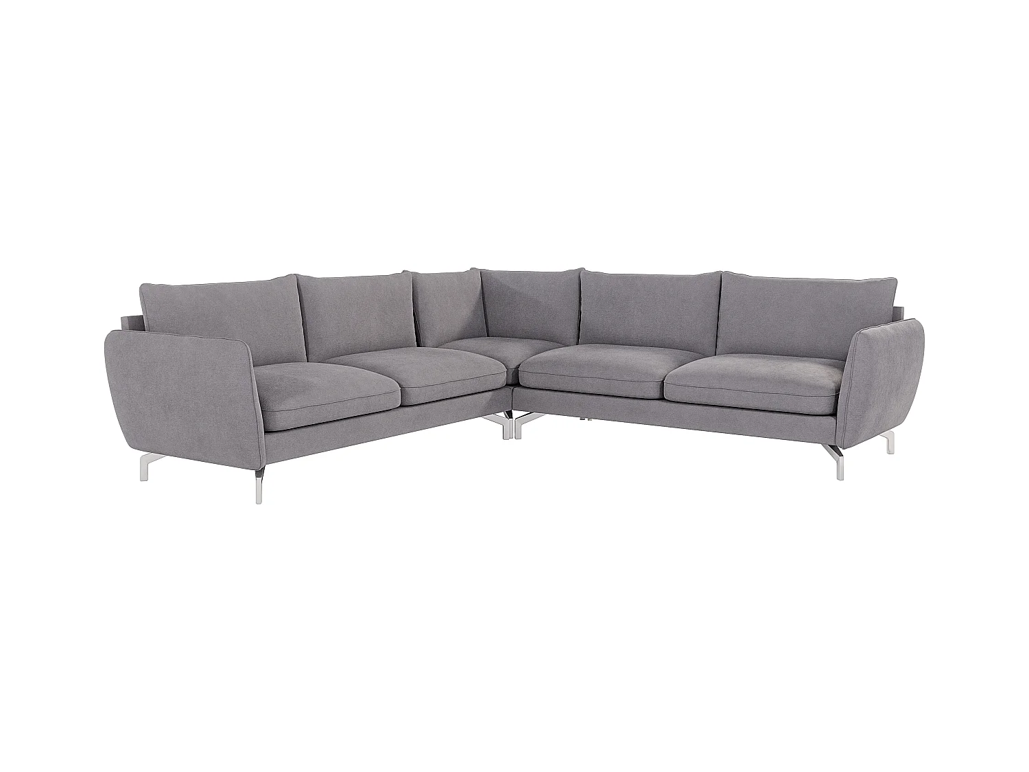 Modernes Ecksofa Zoe mit Silber Füßen
