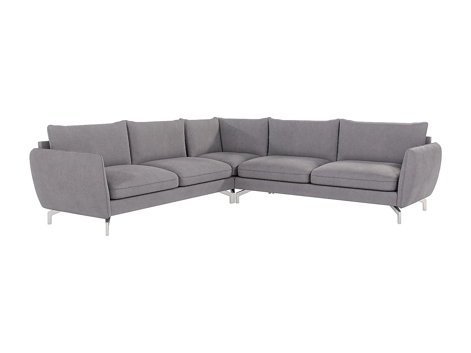 Modernes Ecksofa Zoe mit Silber Füßen