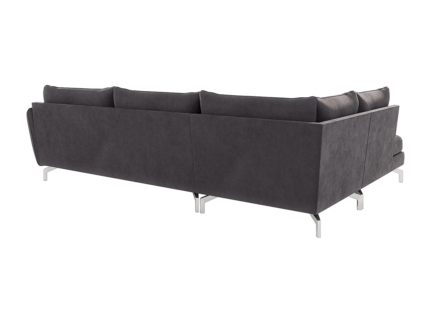 Modernes Ecksofa Zoe mit Silber Füßen