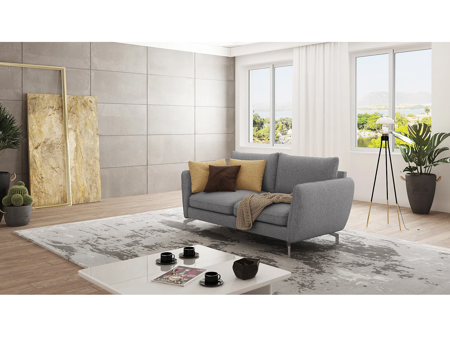 Modernes Sofa 2-Sitzer Zoe