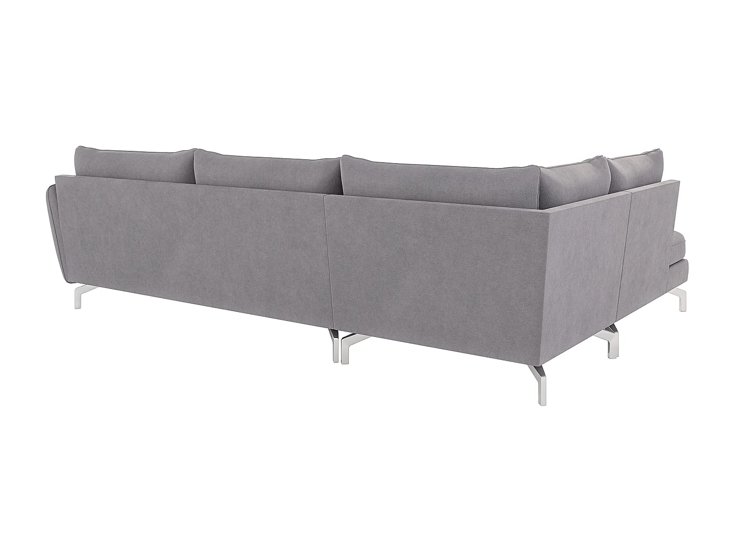 Modernes Ecksofa Zoe mit Silber Füßen