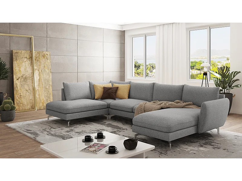 Zoe Wohnlandschaft mit Silber Füßen