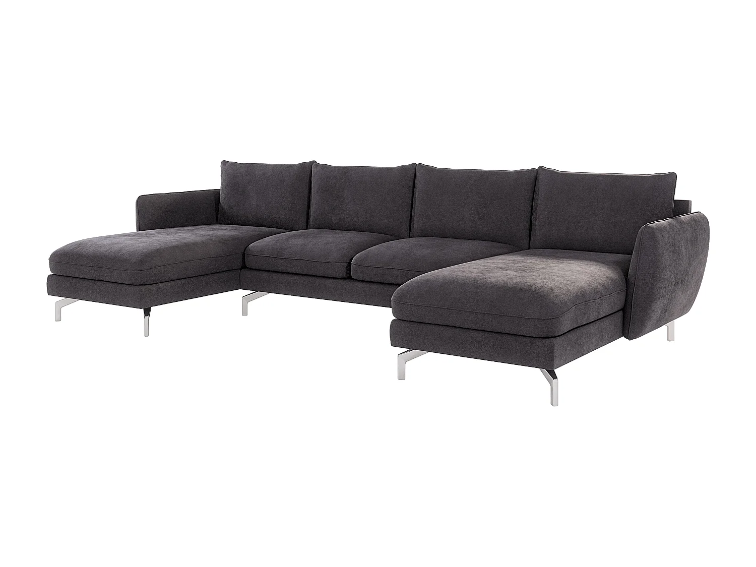 Zoe Wohnlandschaft mit Silber Füßen