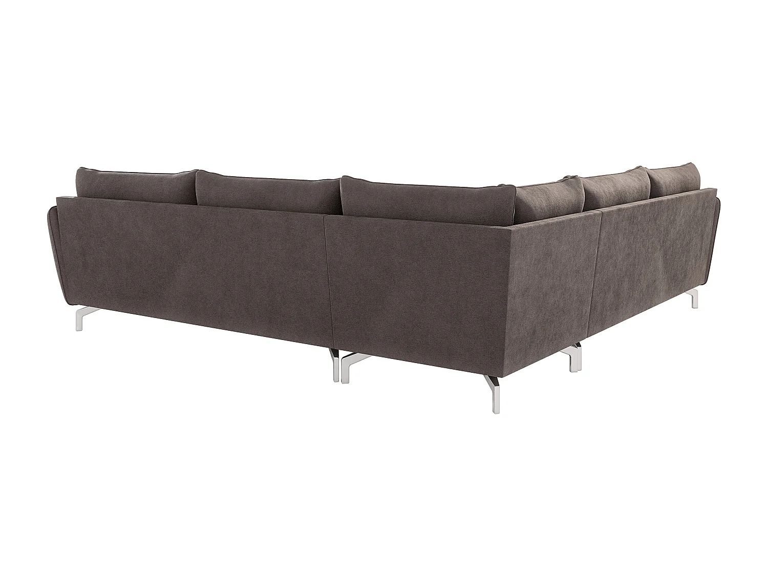 Modernes Ecksofa Zoe mit Silber Füßen