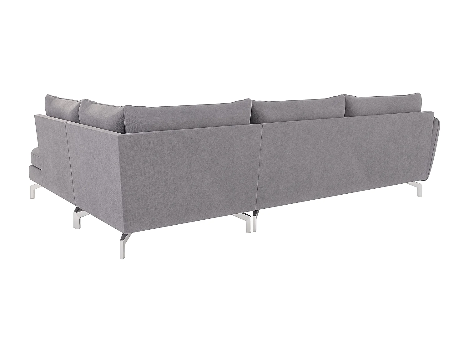 Modernes Ecksofa Zoe mit Silber Füßen