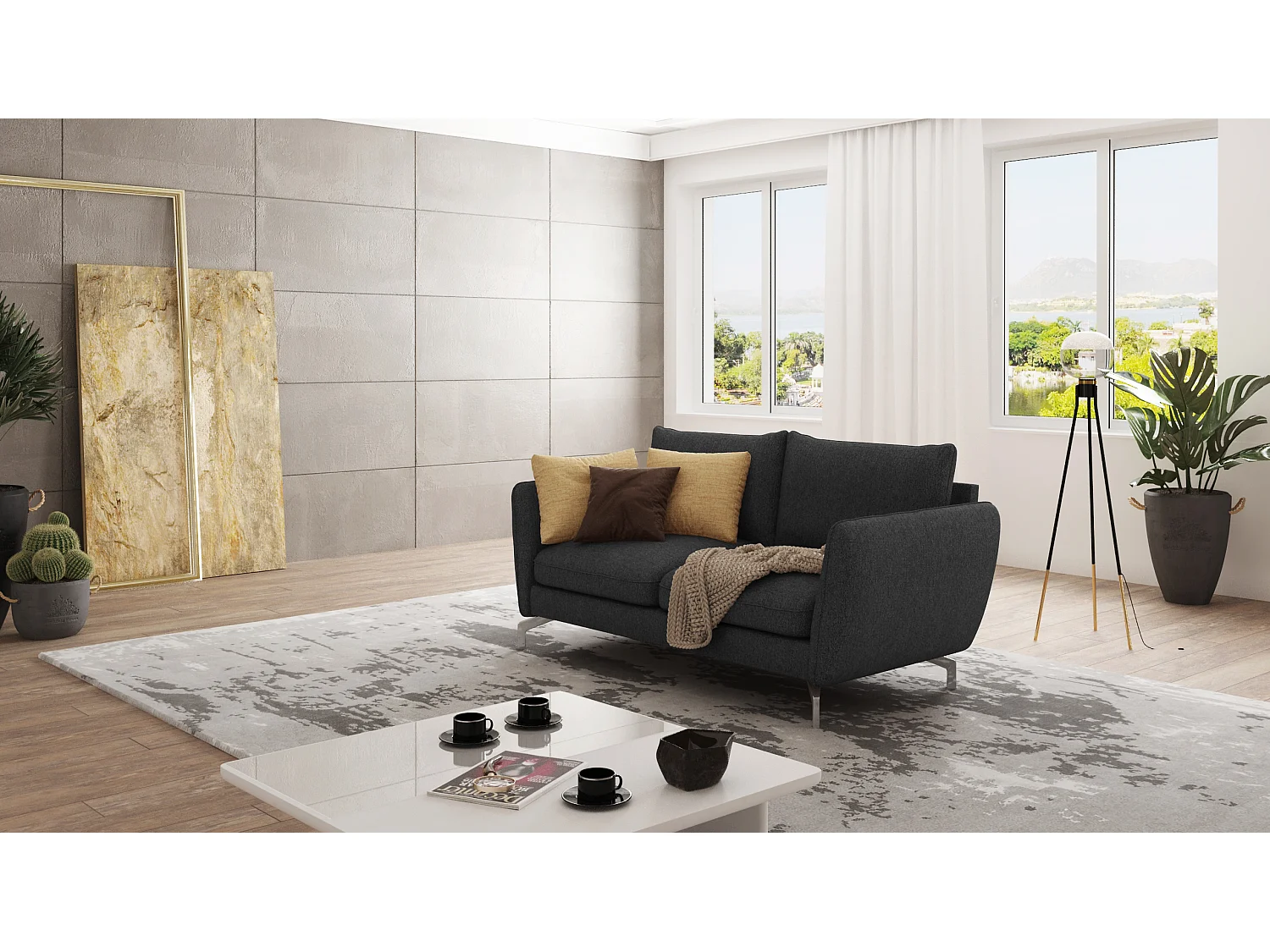 Modernes Sofa 2-Sitzer Zoe