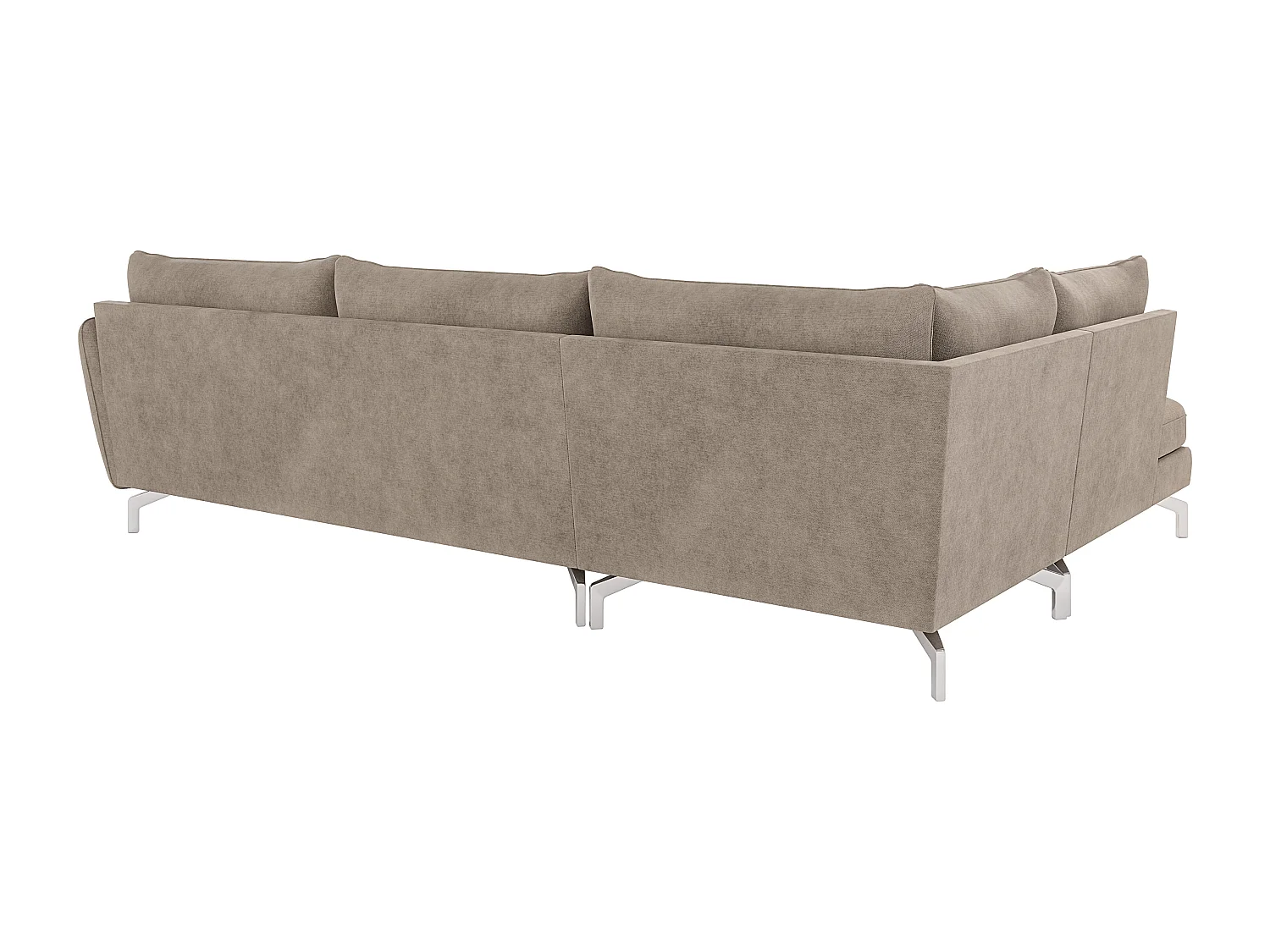 Modernes Ecksofa Zoe mit Silber Füßen