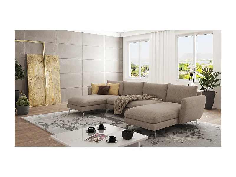 Zoe Wohnlandschaft mit Silber Füßen