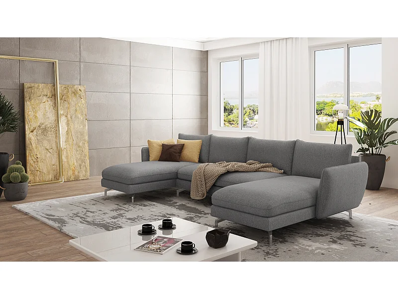 Zoe Wohnlandschaft mit Silber Füßen