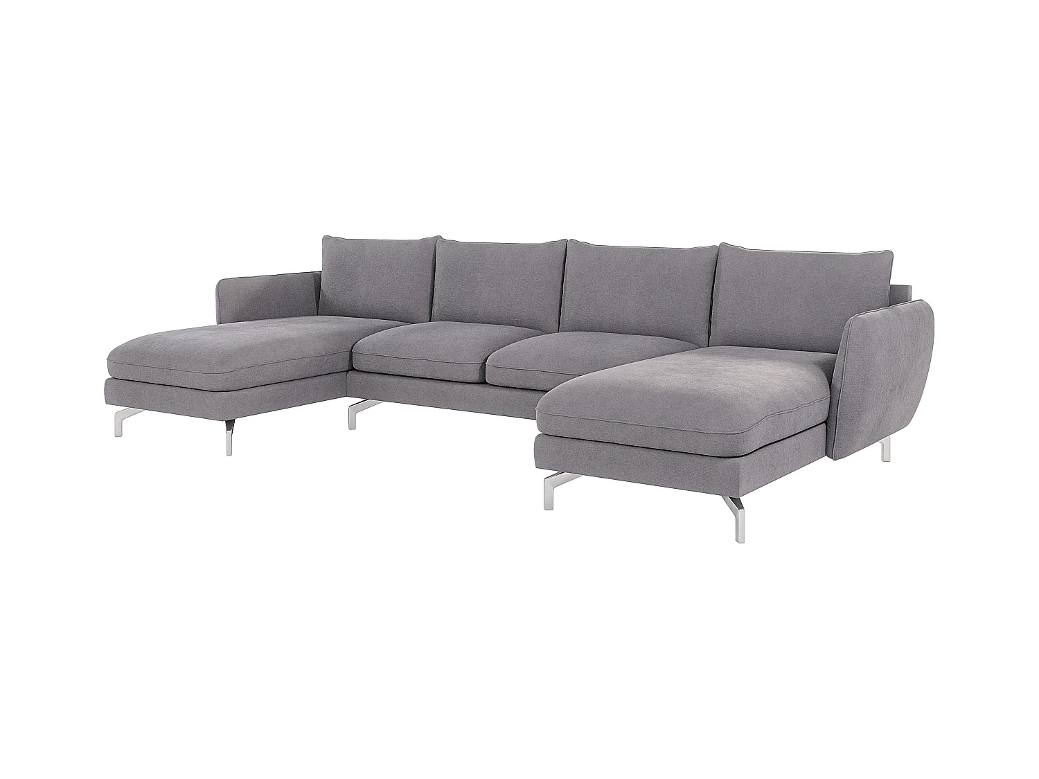 Zoe Wohnlandschaft mit Silber Füßen