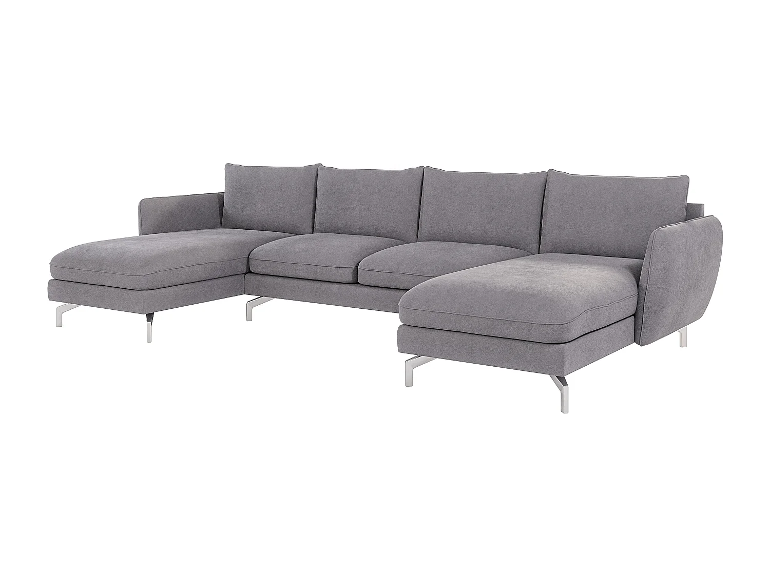 Zoe Wohnlandschaft mit Silber Füßen