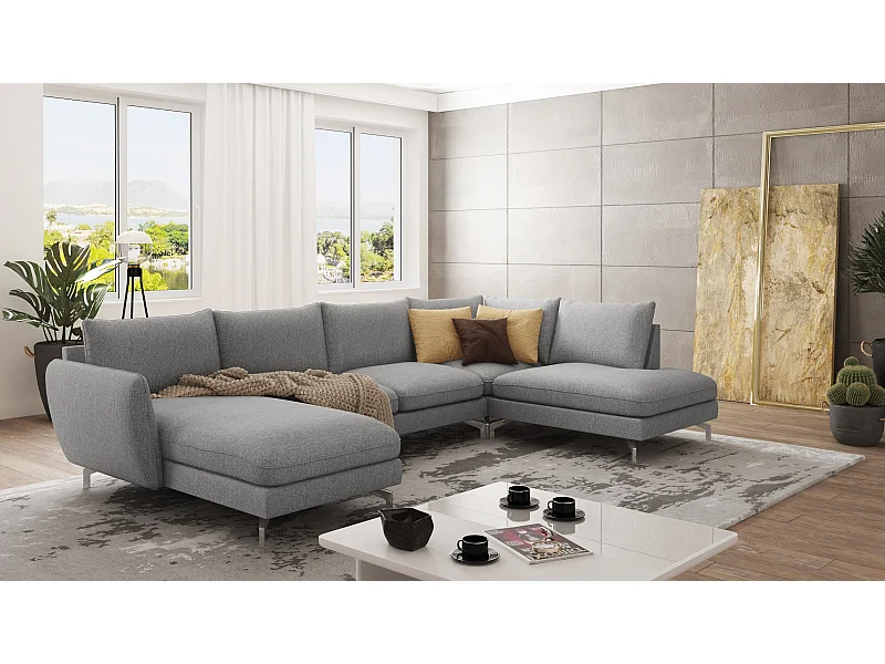 Zoe Wohnlandschaft mit Silber Füßen