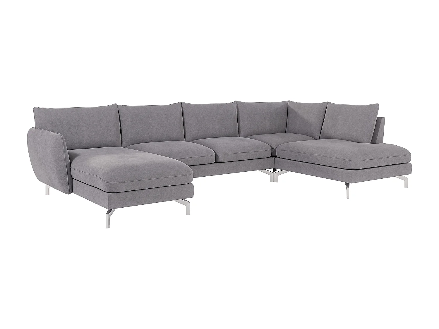 Zoe Wohnlandschaft mit Silber Füßen