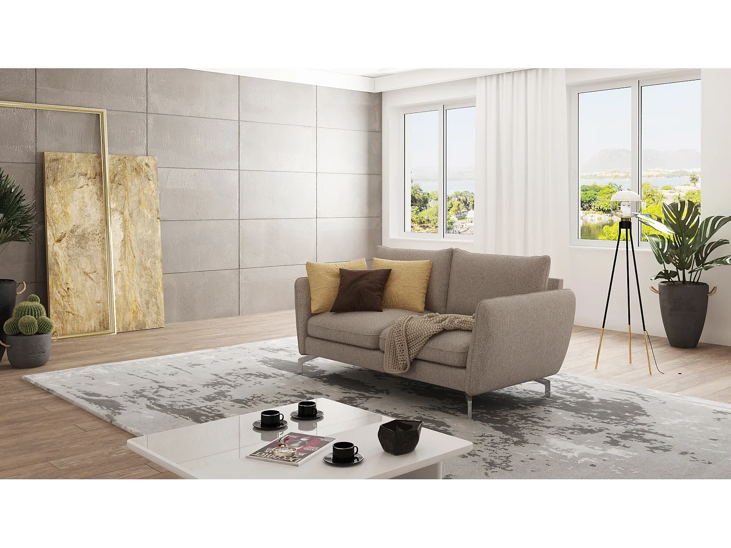 Modernes Sofa 2-Sitzer Zoe