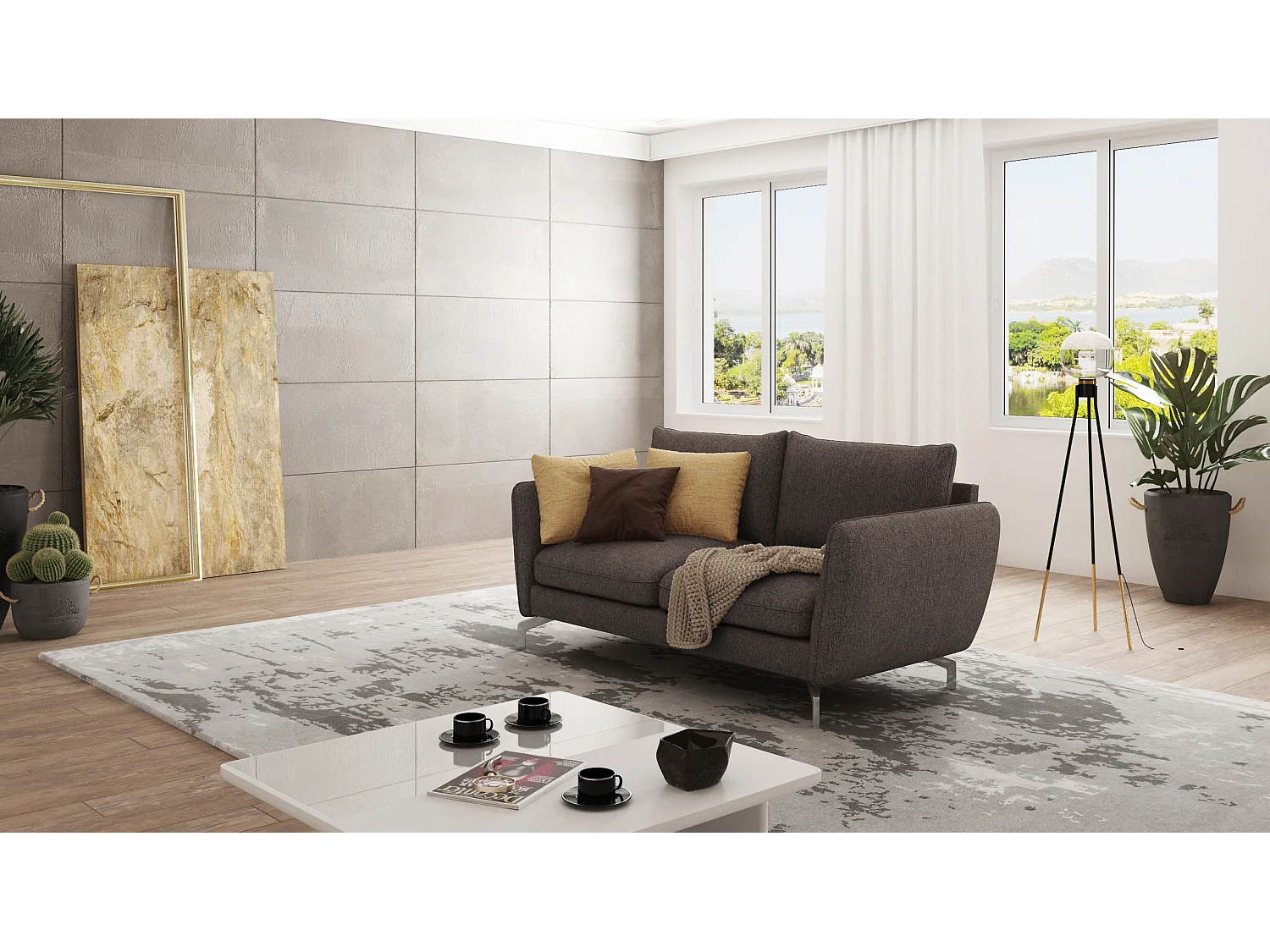Modernes Sofa 2-Sitzer Zoe
