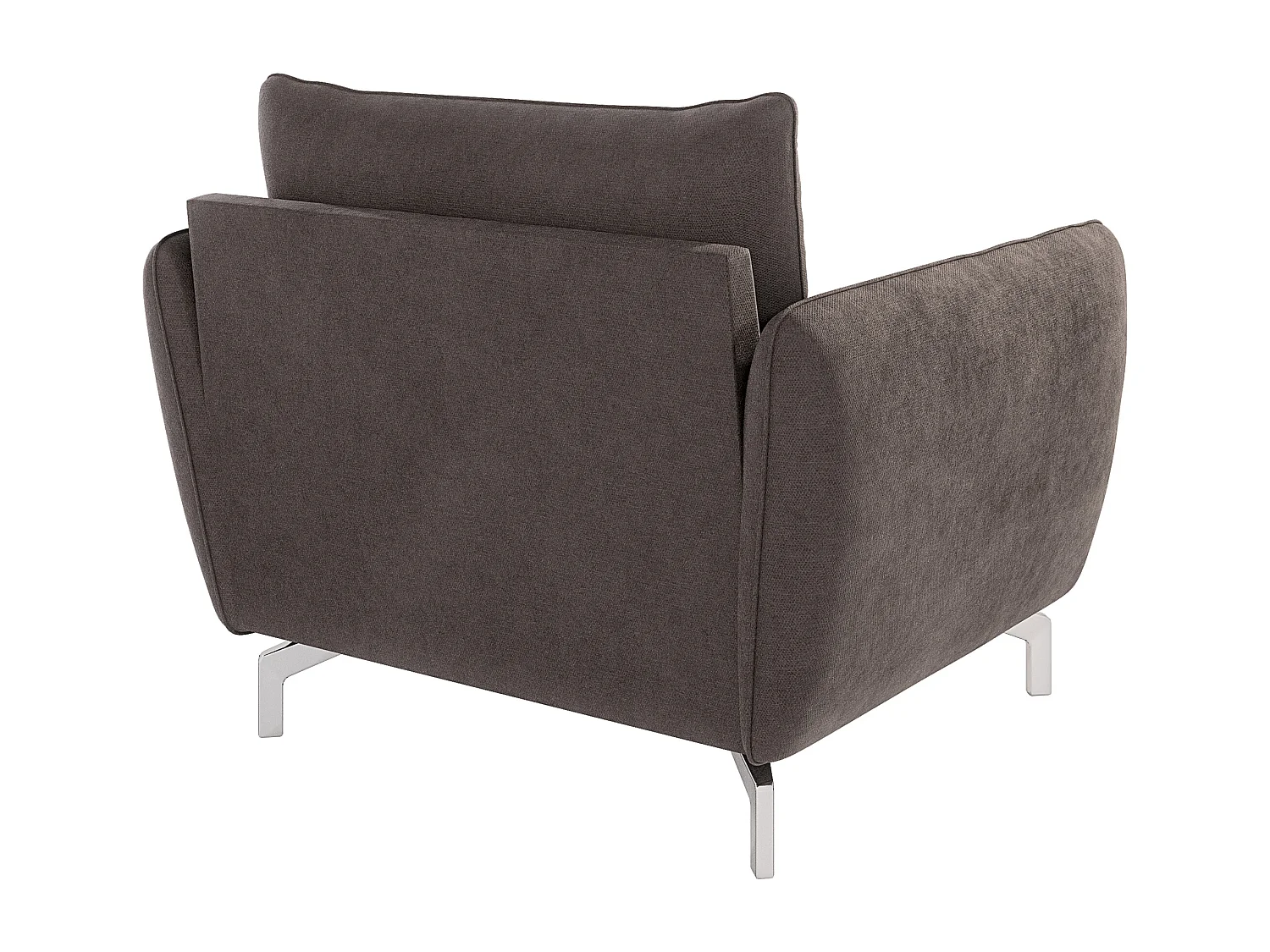 Modernes Sessel Zoe mit Silber Füßen