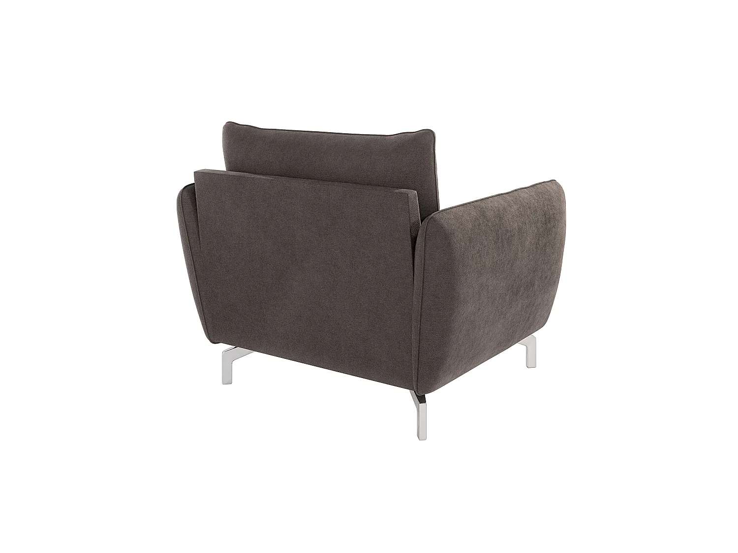 Fauteuil moderne avec pieds argentés ZOE
