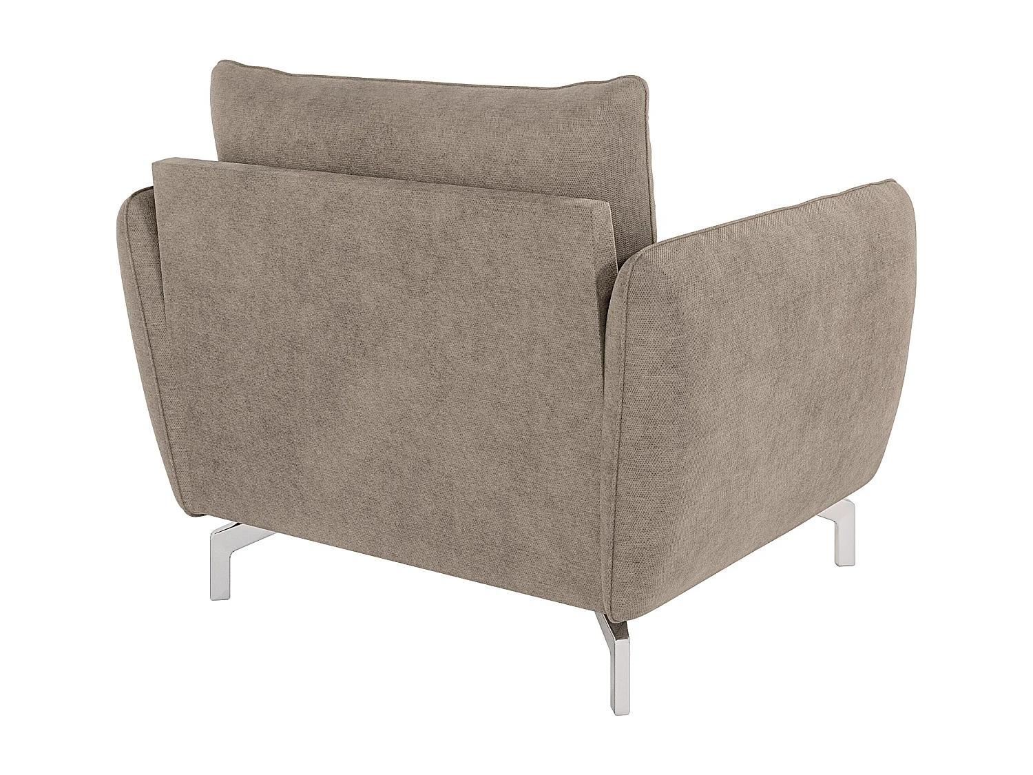 Modernes Sessel Zoe mit Silber Füßen