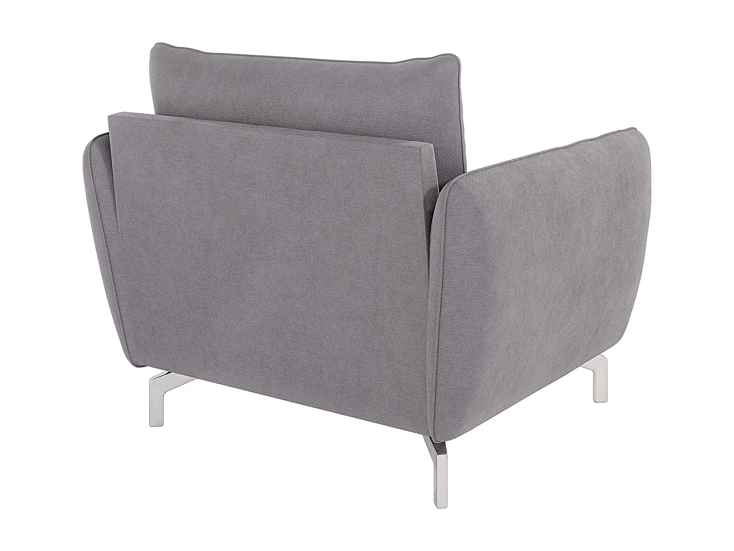 Fauteuil moderne avec pieds argentés ZOE