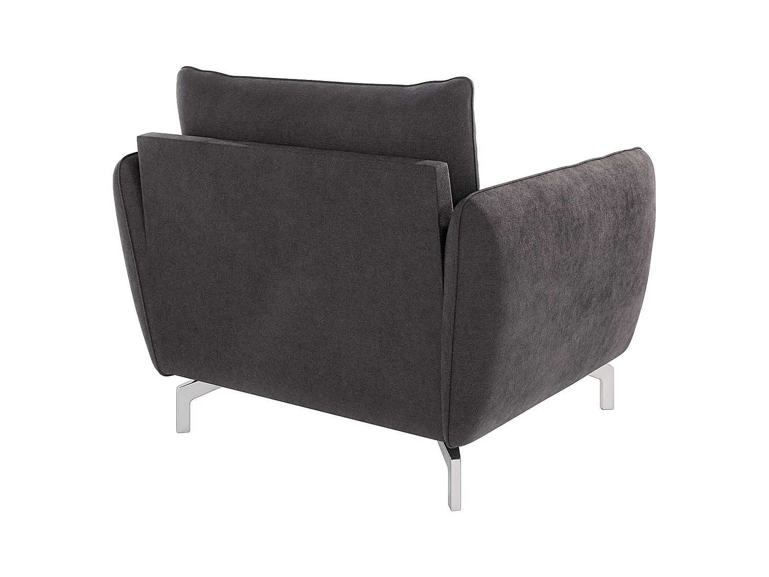 Modernes Sessel Zoe mit Silber Füßen